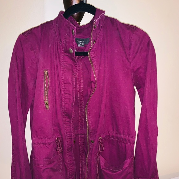 forever 21 women’s coat, purplish pink, small - Picture 1 of 1